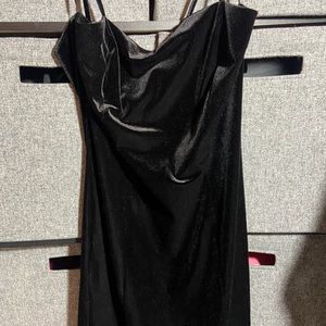 Black velvet dress